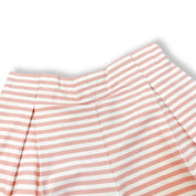 Pink Striped Pleat Shorts