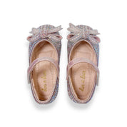 Pearl & Rhinestone Flat Shoes - Pink