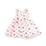 Heart Pattern Crinkle Dress