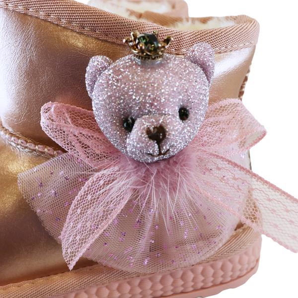 Handcrafted Princess Bear Boot - Pink - doe a dear