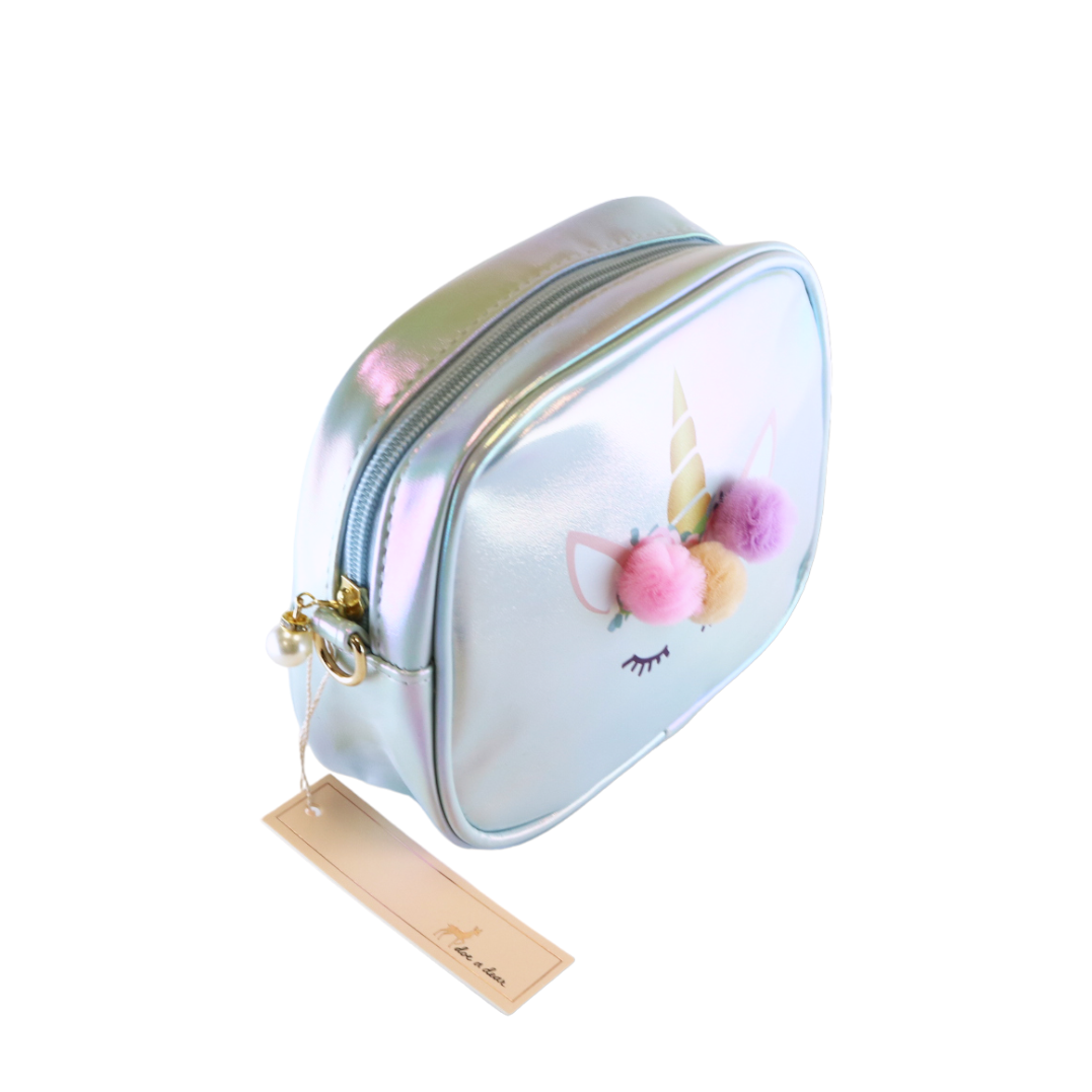 Unicorn Holographic Purse - Blue - doe a dear
