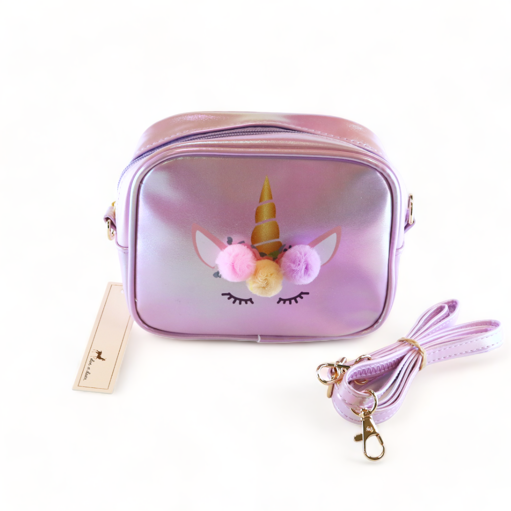 Unicorn Holographic Purse - Purple - doe a dear