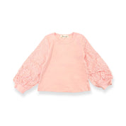 Lace & Pearl Accents Top - Pink - doe a dear