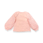 Lace & Pearl Accents Top - Pink - doe a dear