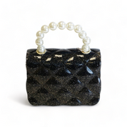 Quilted Mini Jelly Purse - Black