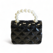 Quilted Mini Jelly Purse - Black - doe a dear