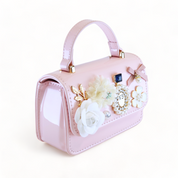 Floral & Charms Patent Leather Purse - Pink - doe a dear