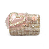 Big Heart Tweed Purse