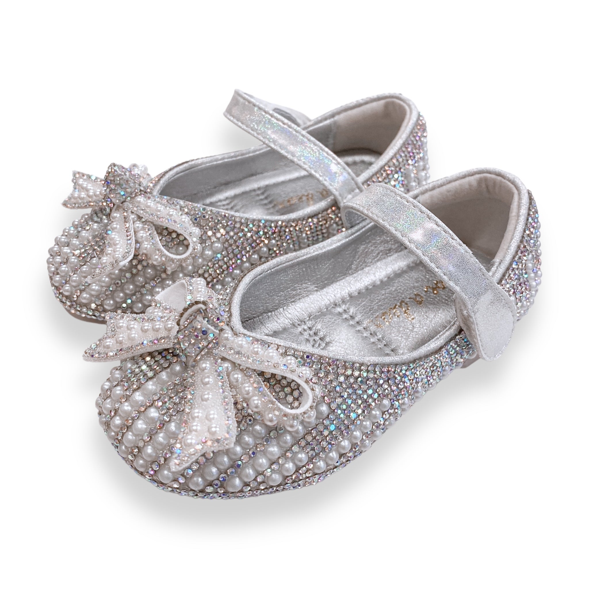 silver dress flat shoes Amazon.com | Stunner Women's Pearls Diamond Bowtie Pointy Toe Bling Dress Flat Shoes Soft Comfortable Wedding Ballerina Flats Apricot 35(4.5)