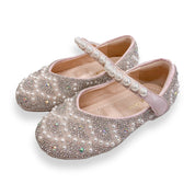 Pearl Strap Jewel Flat Shoes in Pink - doe a dear