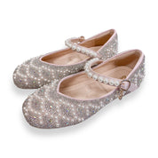 Pearl Strap Jewel Flat Shoes in Pink - doe a dear