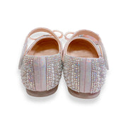 Pearl Bowtie Flat Shoes - PINK