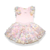 3D Rainbow Circle Mesh Tutu - pink