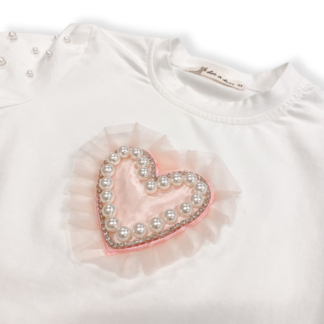 Pink Heart Patch Tee