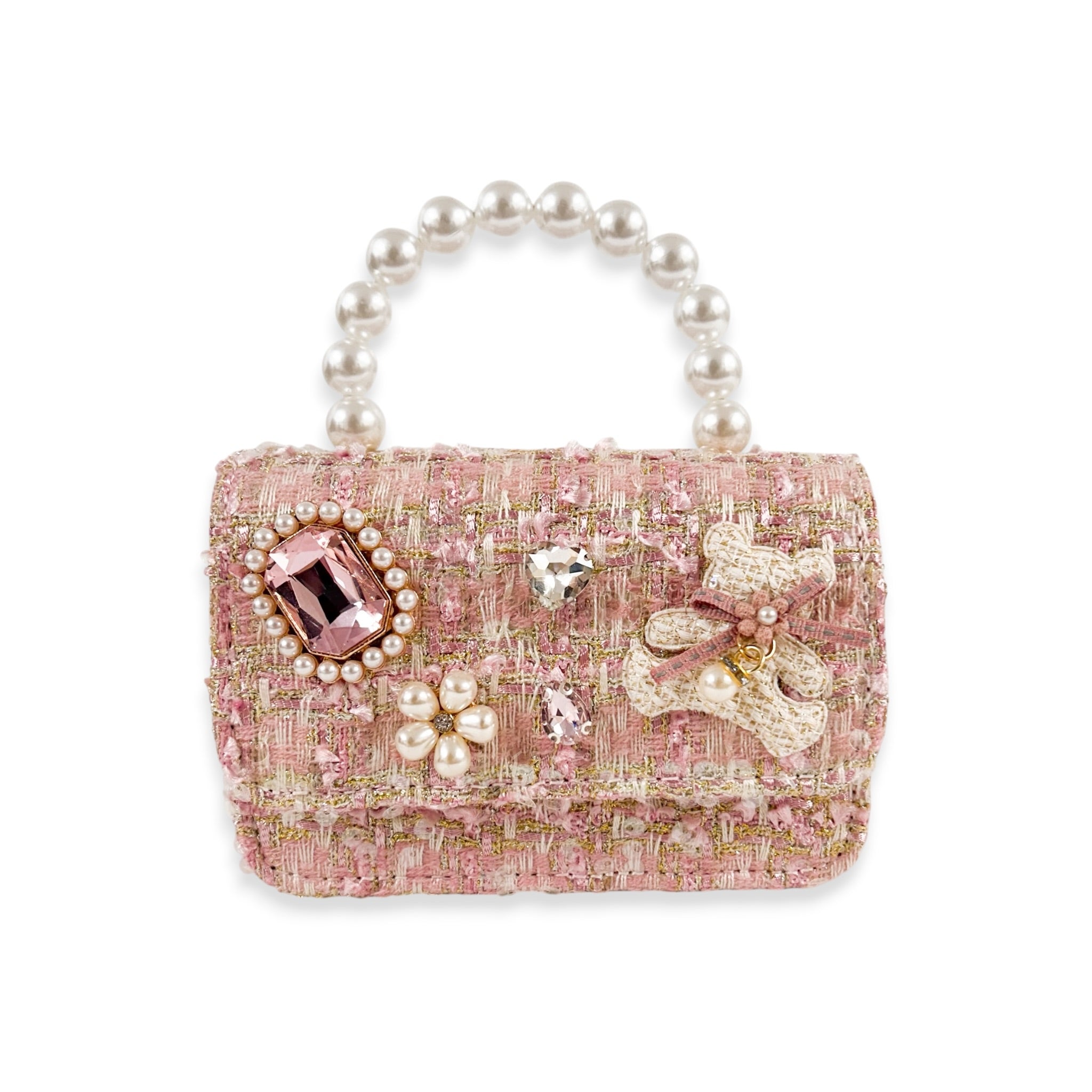 Tweed Teddy & Jewel Purse