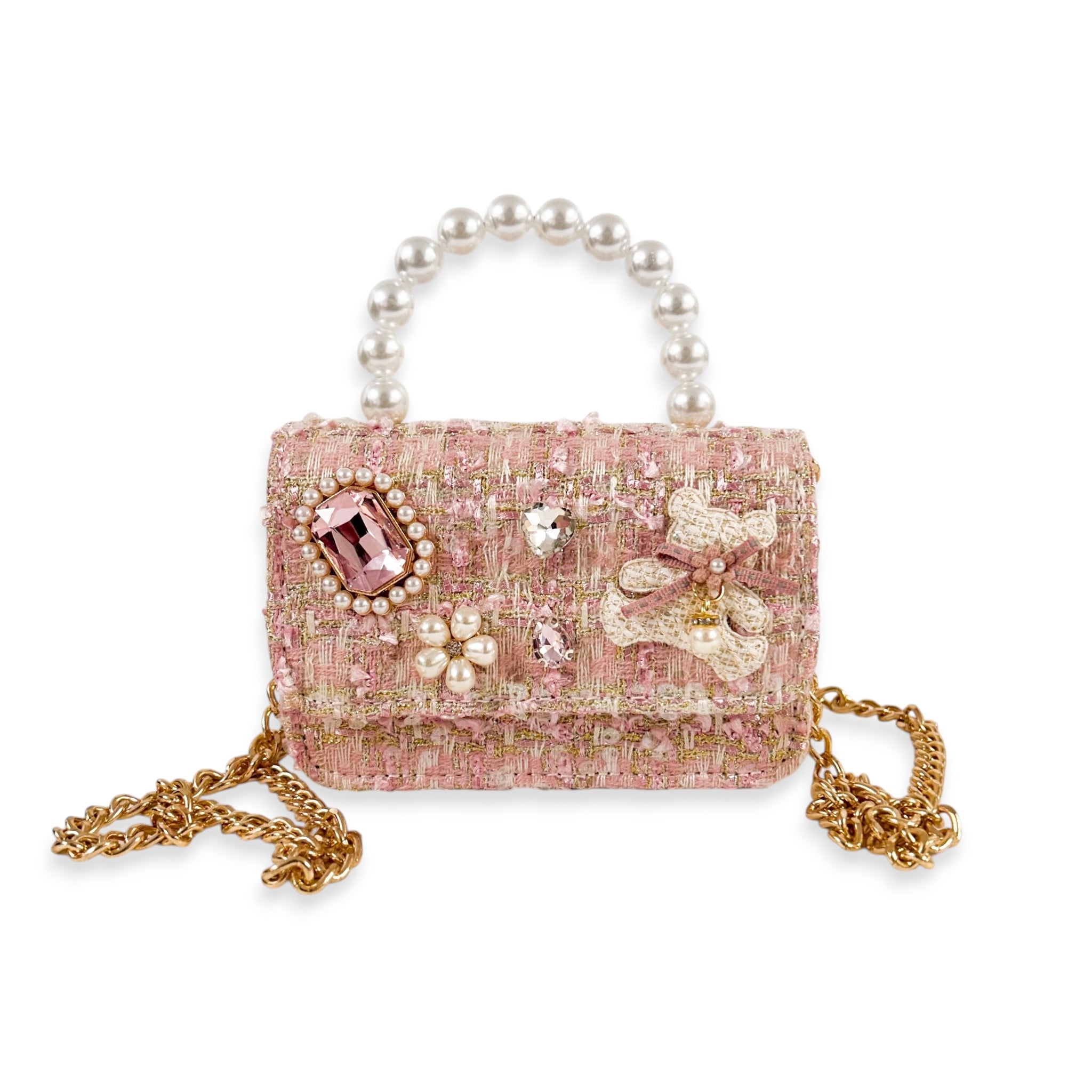 Tweed Teddy & Jewel Purse