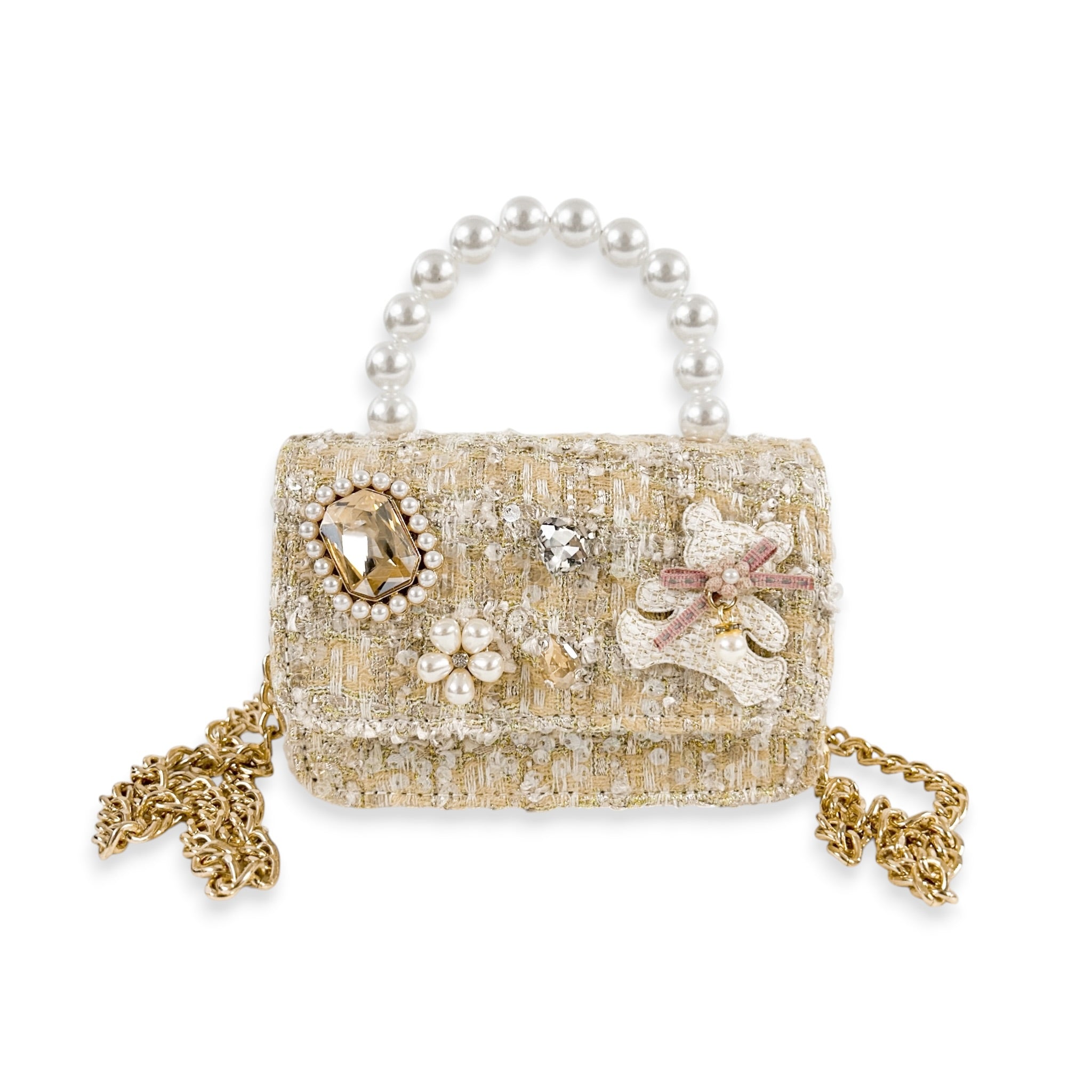 Tweed Teddy & Jewel Purse