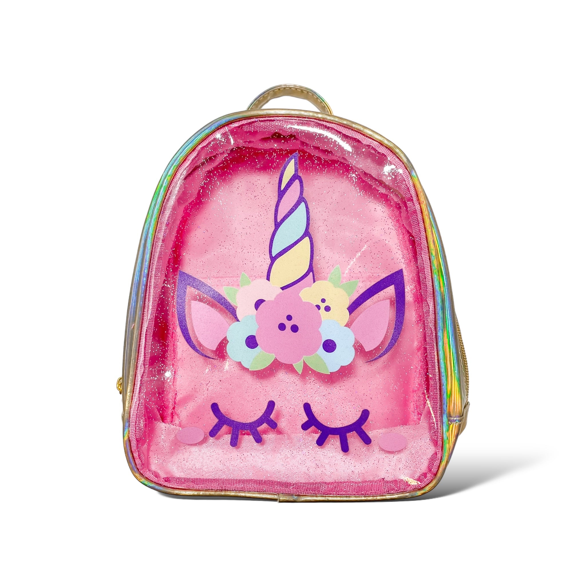 Unicorn Clear Backpack - Gold - doe a dear