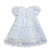 Blue Heart Candy Embroidery Mesh Dress - doe a dear