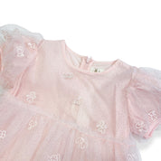 Pink Heart Candy Embroidery Mesh Dress - doe a dear