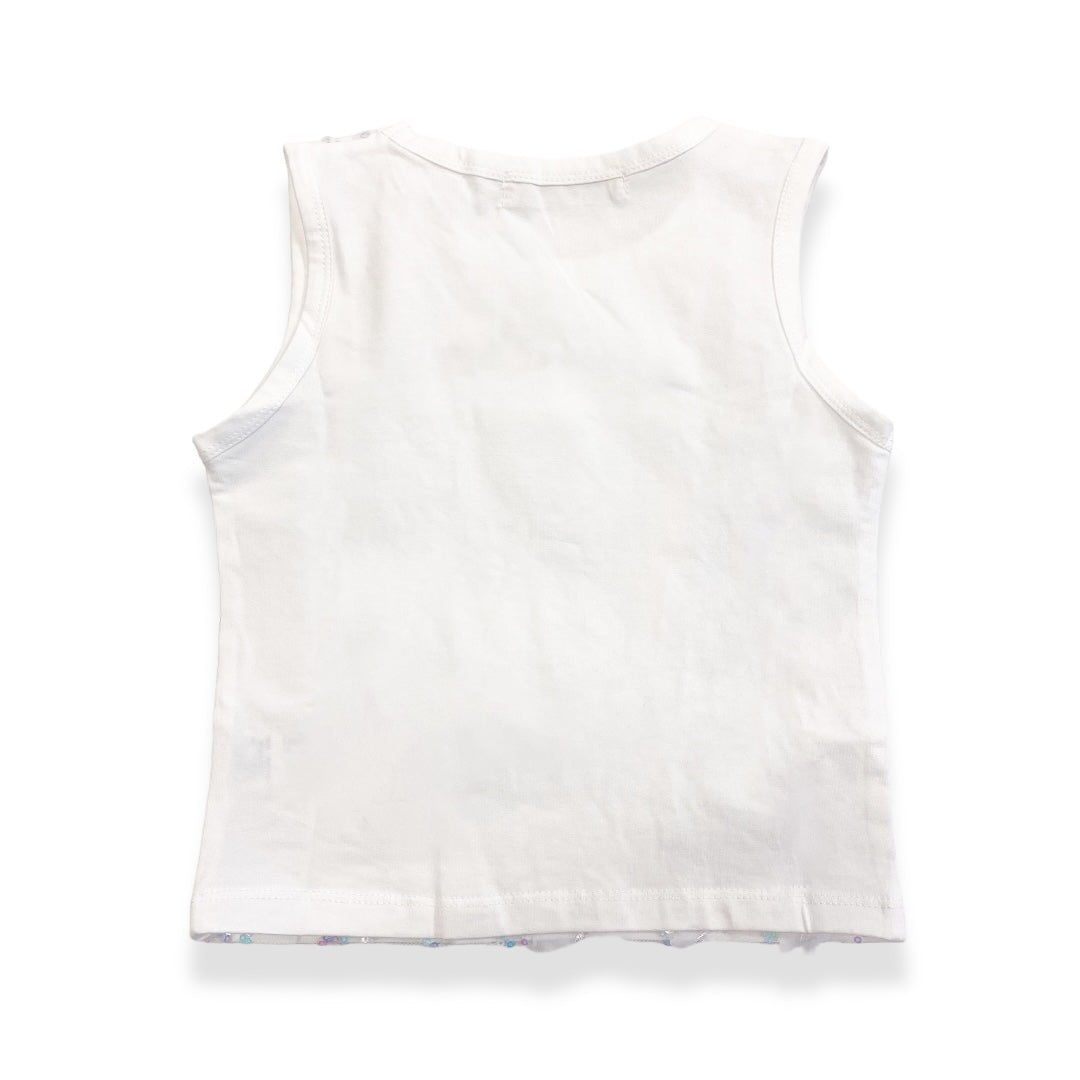 White 3D Butterfly Top - doe a dear