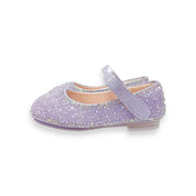 Bead Stone Flat Shoes - Purple