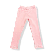 Embellished Trim Leggings - Pink - doe a dear