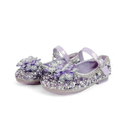Purple Jewel Stone Bow Flats