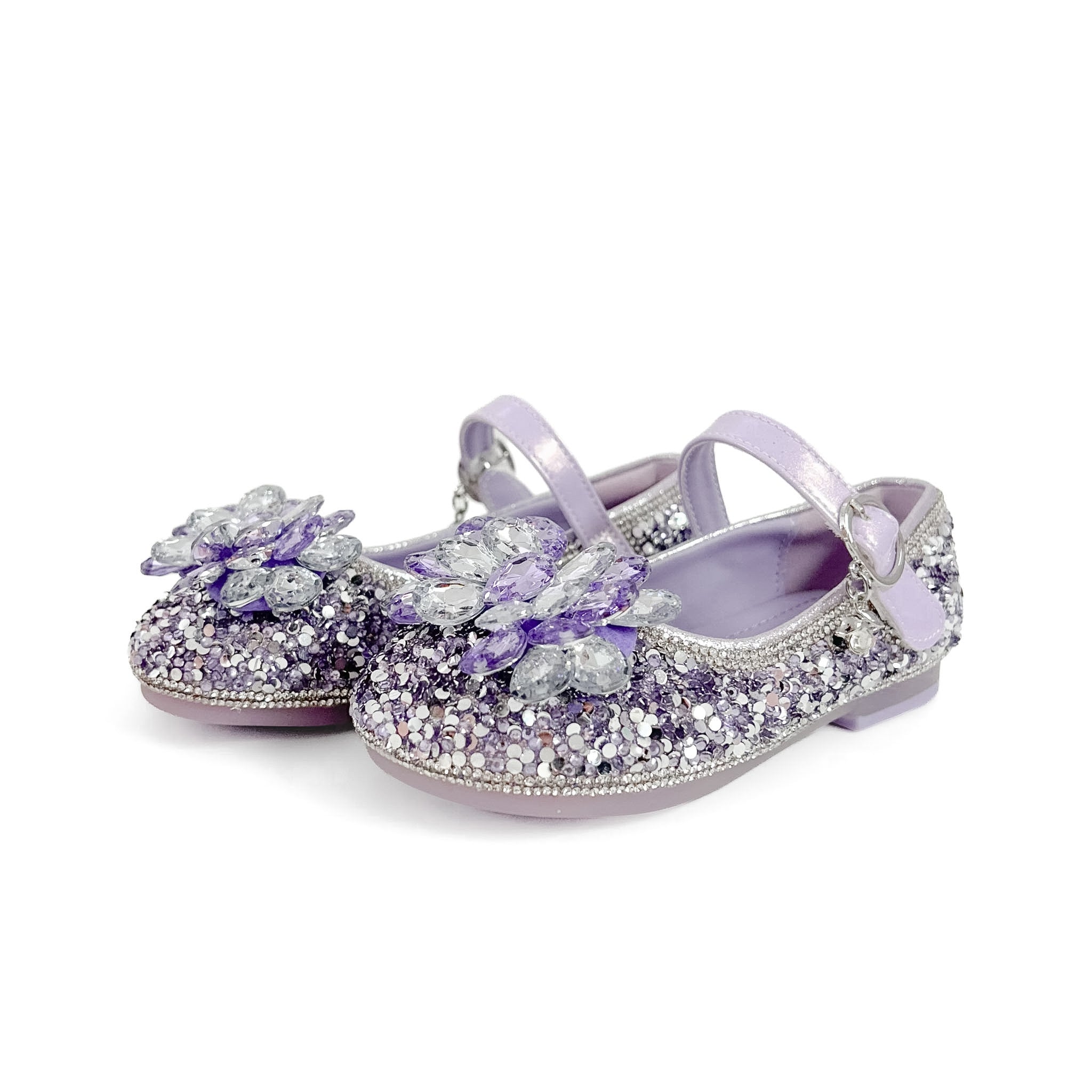 Purple Jewel Stone Bow Flats