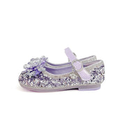 Purple Jewel Stone Bow Flats