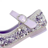 Purple Jewel Stone Bow Flats