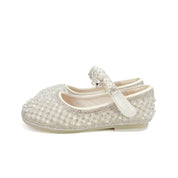 Pearl Strap with Charms Embellished Flats