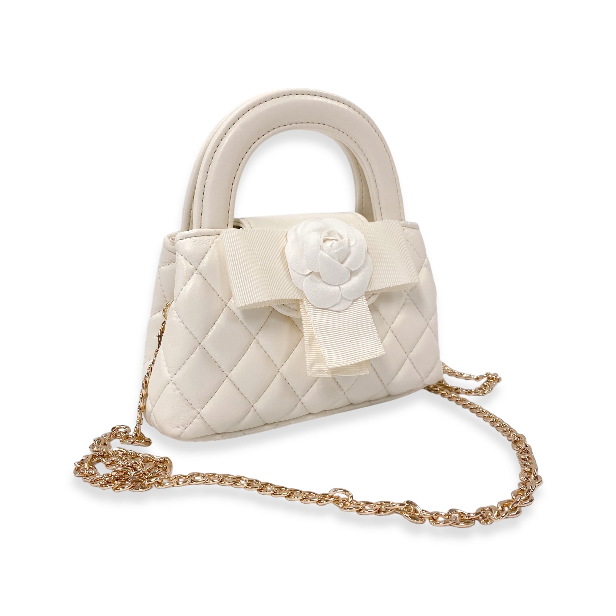 The Lilian Purse in Ivory - doe a dear