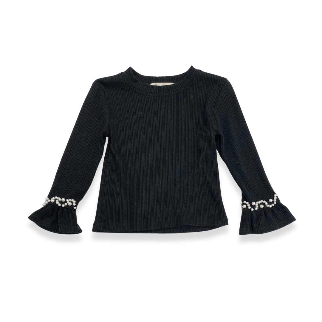PEARL TRIM BELL SLV TOP - doe a dear