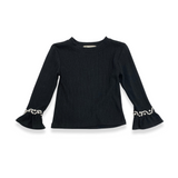 Pearl Trim Bell Sleeve Top