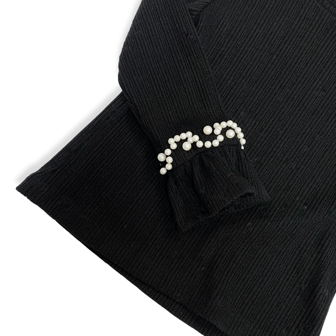 PEARL TRIM BELL SLV TOP - doe a dear