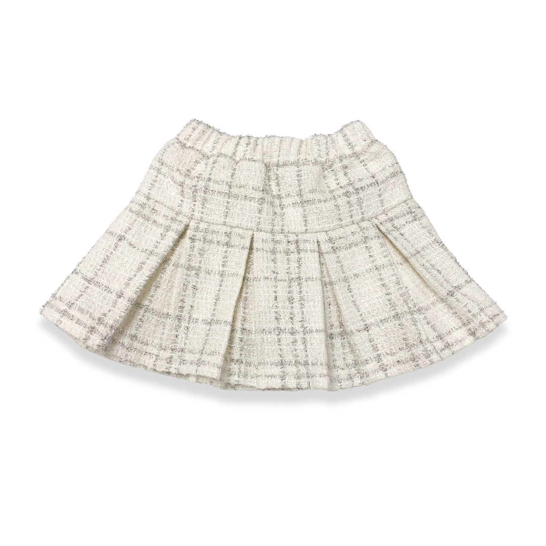 Sparkly Pleated Tweed Skirt - doe a dear