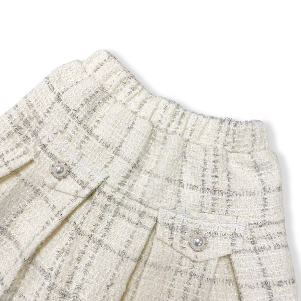 Sparkly Pleated Tweed Skirt - doe a dear