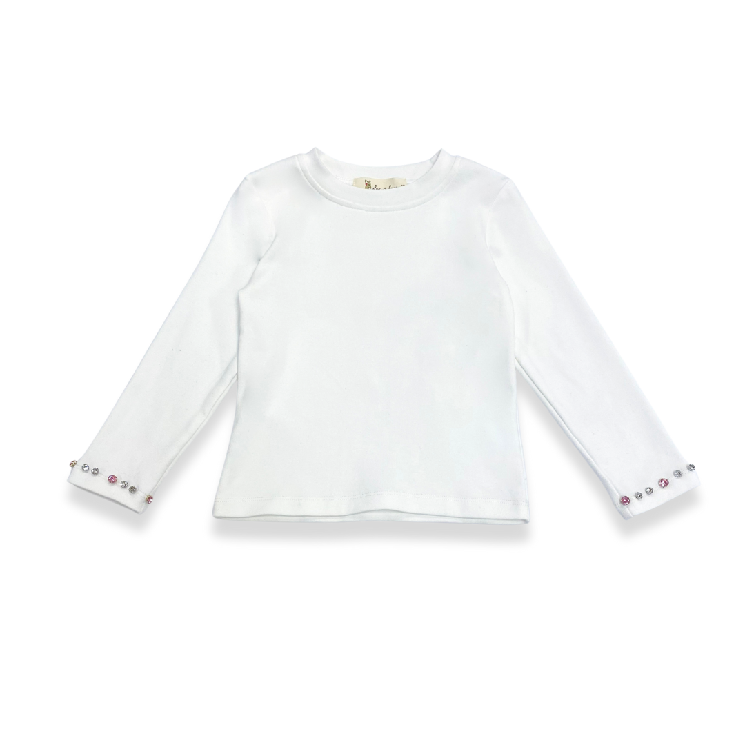 Rhinestone Trim Top - doe a dear