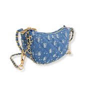 Denim Crescent Purse - doe a dear