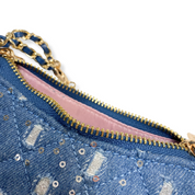 Denim Crescent Purse - doe a dear