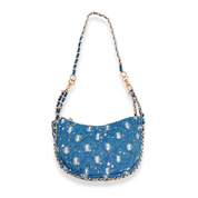 Denim Crescent Purse - doe a dear