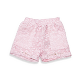 Pink Lace Shorts - Pink