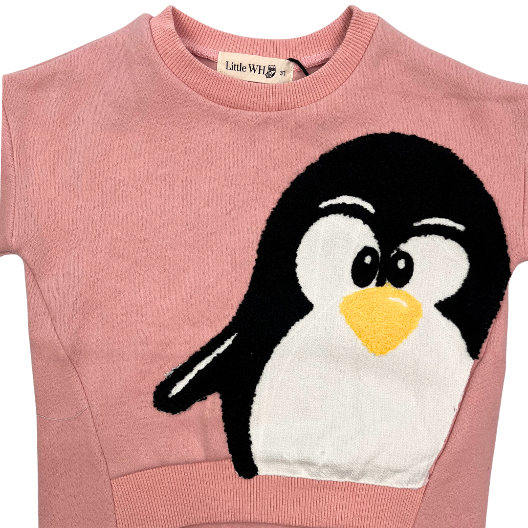 Penguin Sweatshirt - PINK - doe a dear