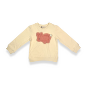 Fuzzy Bunny Patch Sweatshirt - Ivory - doe a dear