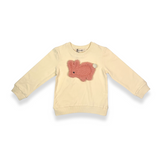 Fuzzy Bunny Patch Sweatshirt - Ivory