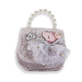 Unicorn Furry Purse - Grey