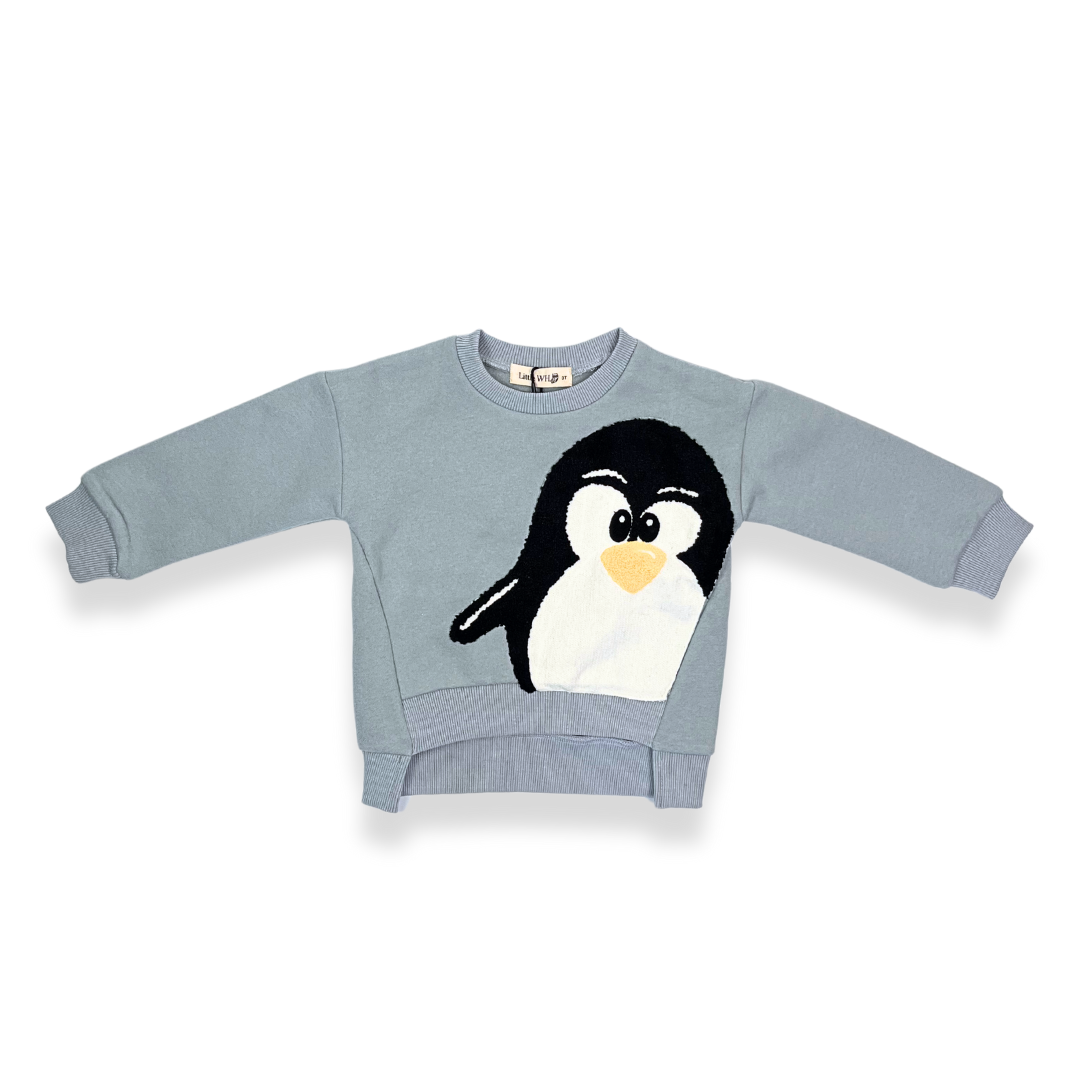 Penguin Sweatshirt - BLUE - doe a dear