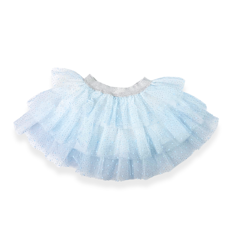 Dot Mesh Tiered Tutu - blue - doe a dear