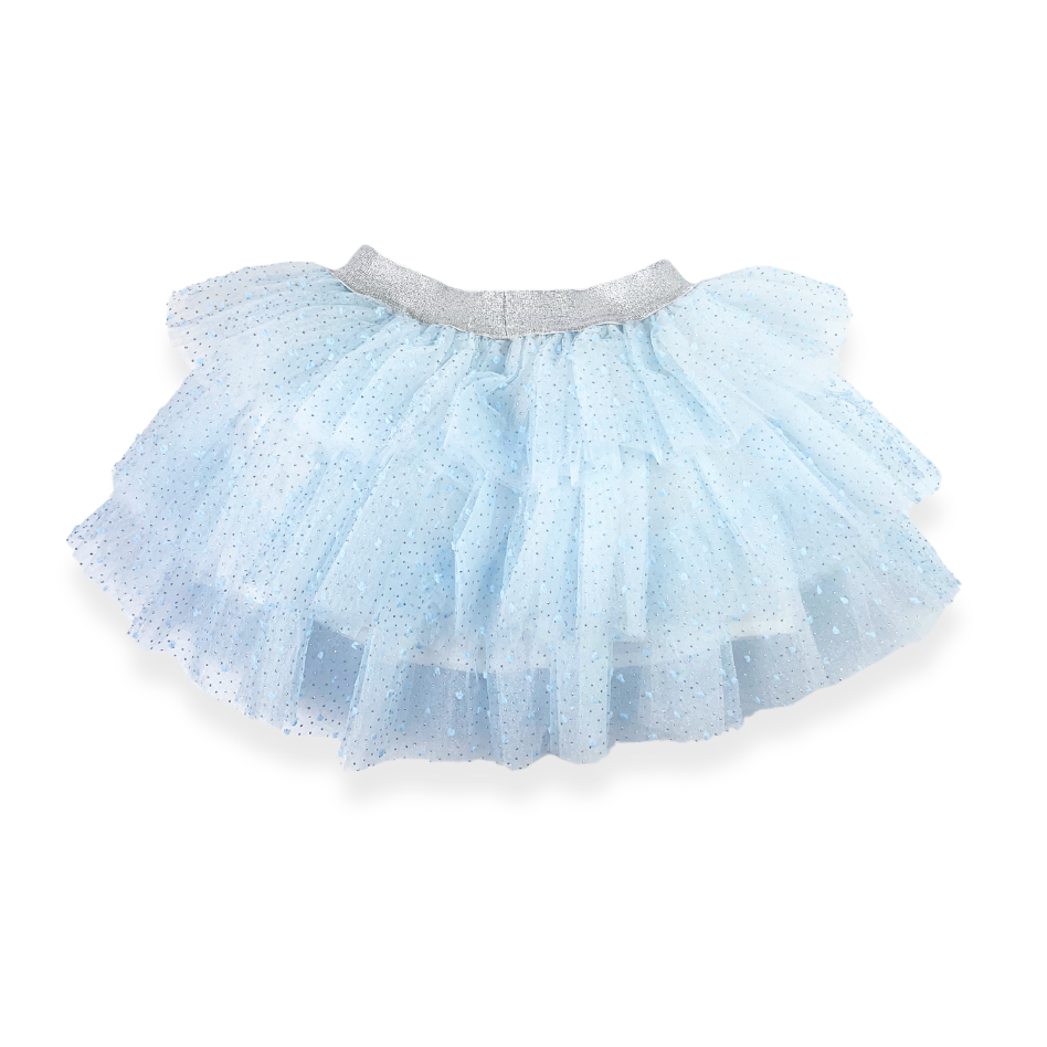 Dot Mesh Tiered Tutu - blue - doe a dear